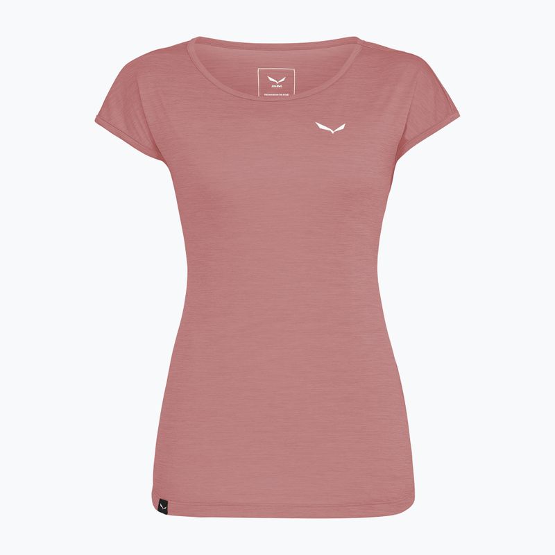 Damen-T-Shirt Salewa Puez Melange Dry desert pink melange