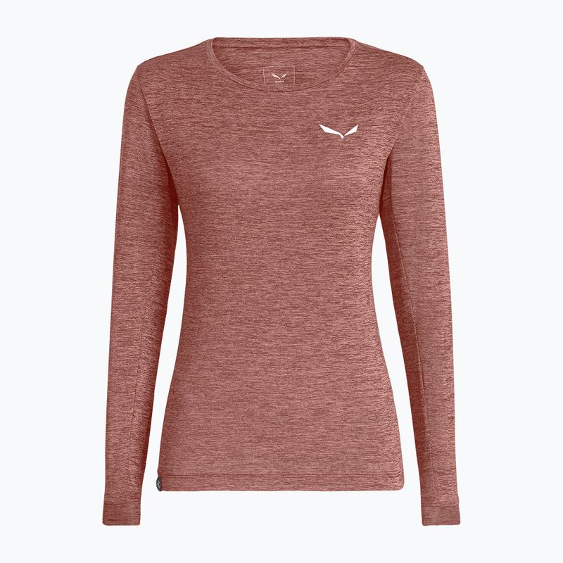 Damen-Trekking-Longsleeve Salewa Puez Melange Dry desert pink melange