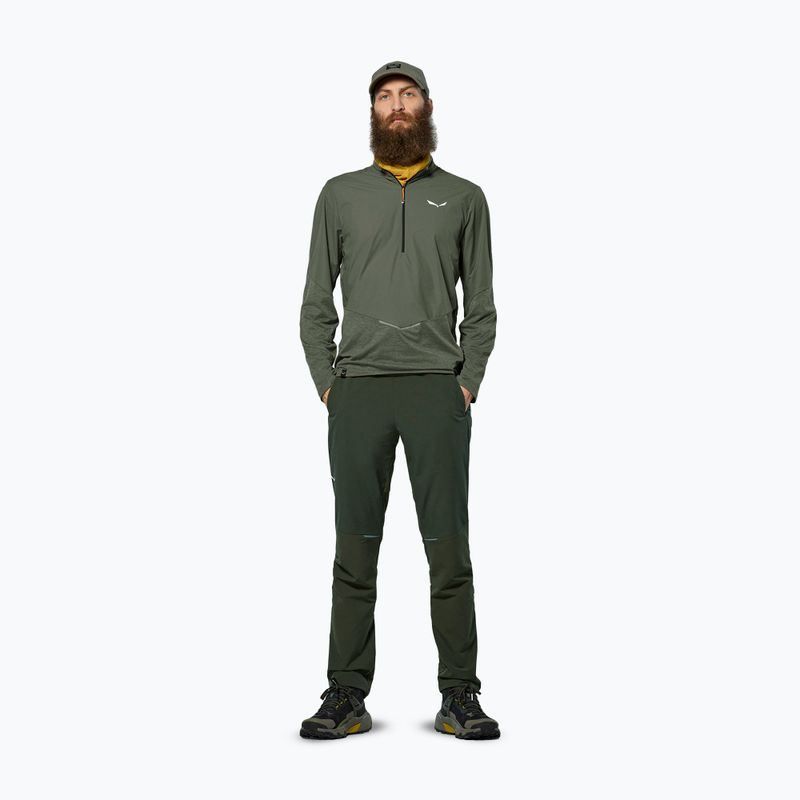 Herren-Longsleeve Salewa Pedroc Dry Wind Half Zip Tee faded green 2