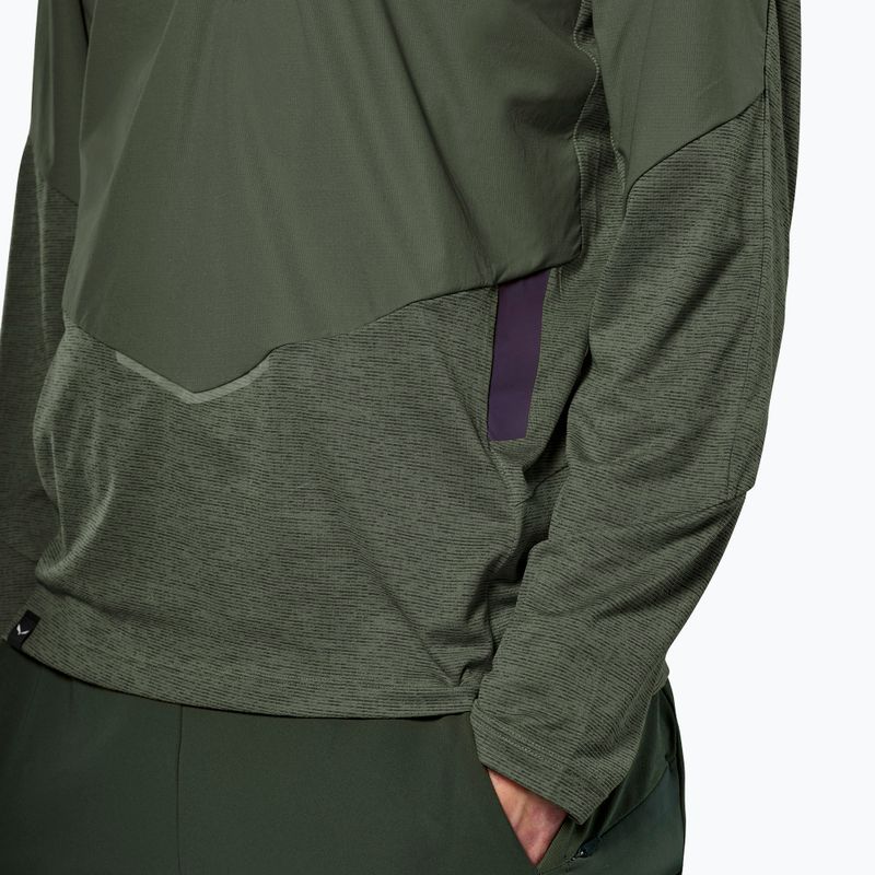 Herren-Longsleeve Salewa Pedroc Dry Wind Half Zip Tee faded green 4