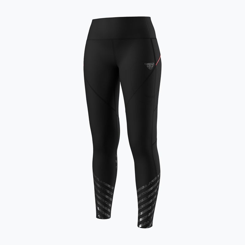 Damen-Laufleggings DYNAFIT Trail Reflective black out 7