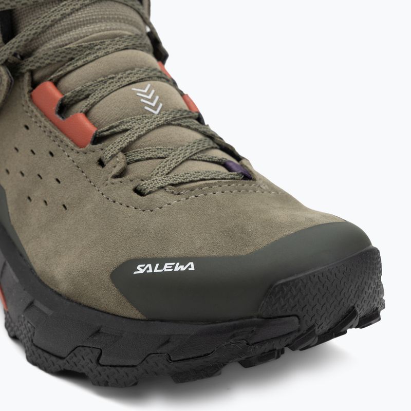 Damen-Trekkingschuhe Salewa Pedroc 2 Leather Mid PTX faded green/dark olive 7