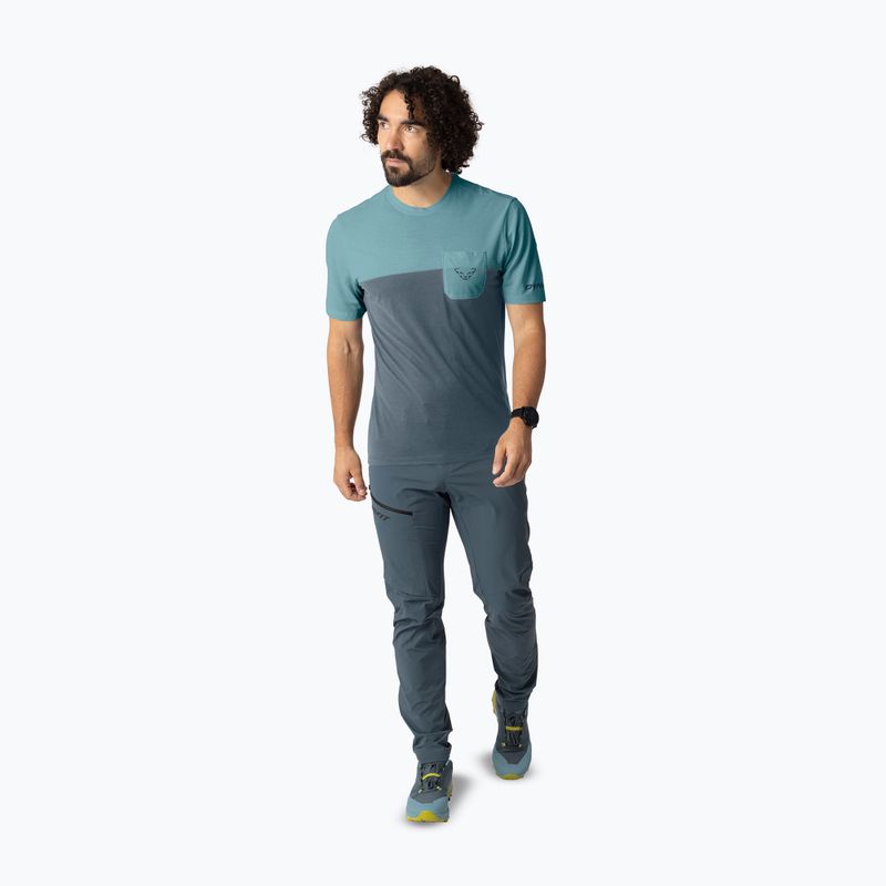 Herren Trekking T-Shirt DYNAFIT Transalper Pocket smoke/blue/0720 2