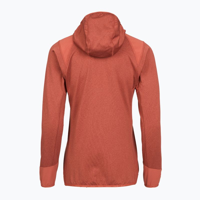 Damen-Trekkingpullover Salewa Agner Hybrid PL/DST FZ Hoody etruscan red melange 2