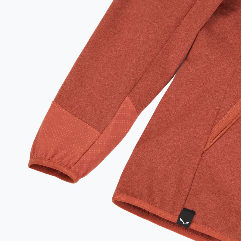 Damen-Trekkingpullover Salewa Agner Hybrid PL/DST FZ Hoody etruscan red melange 4