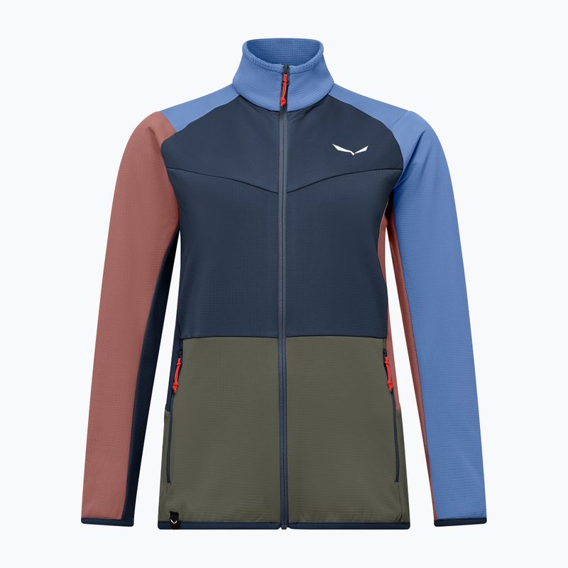Damen-Trekkingsweatshirt Salewa Puez Cammio PL Blueberry/Multi