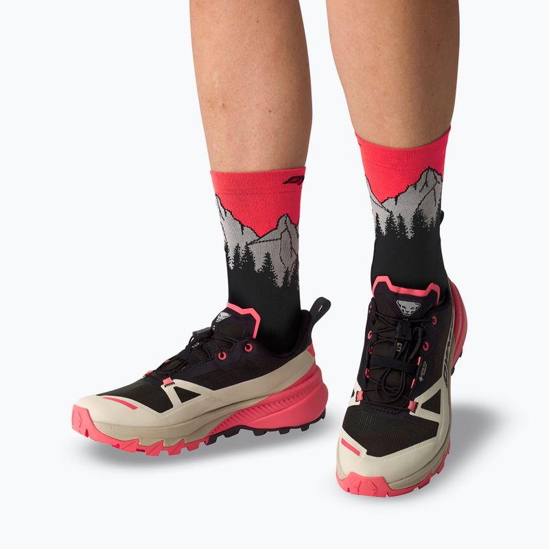 Socken DYNAFIT Traverse Crew black out ultra coral/6a10 8
