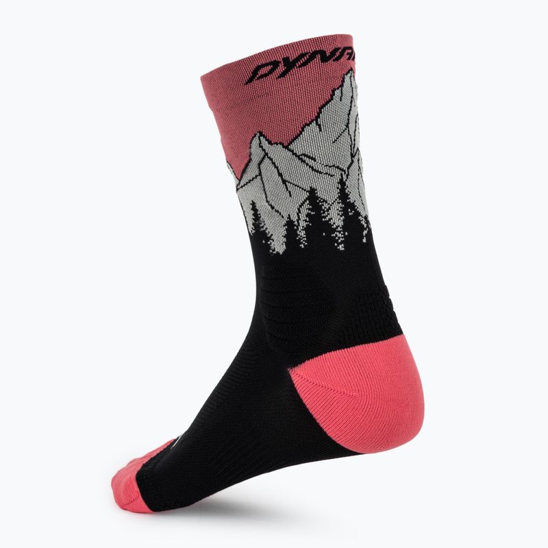 Socken DYNAFIT Traverse Crew black out ultra coral/6a10 2