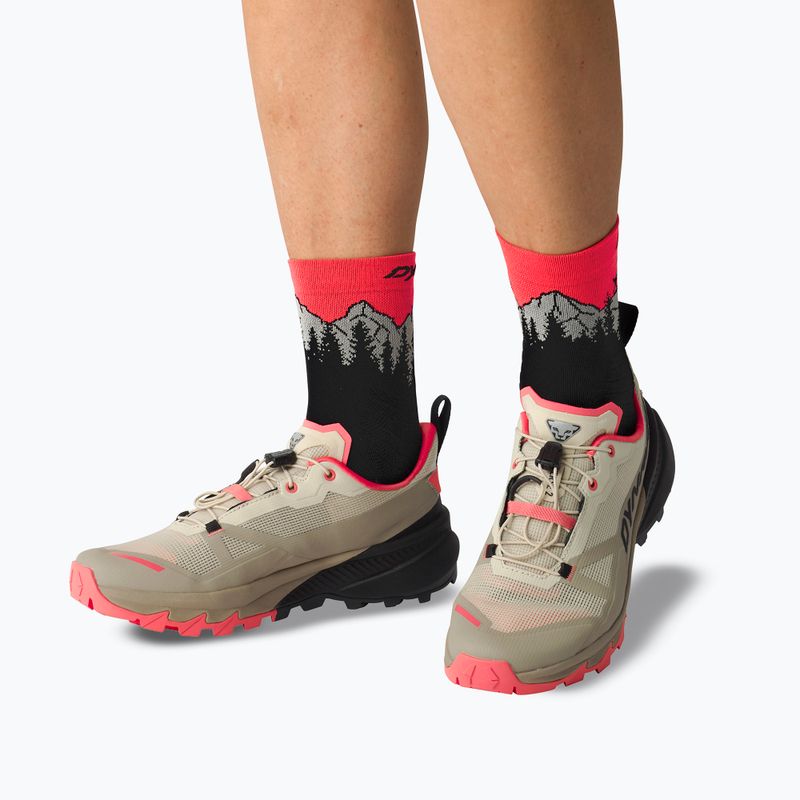 Skisocken DYNAFIT Traverse Mid black out ultra coral/6a10 2