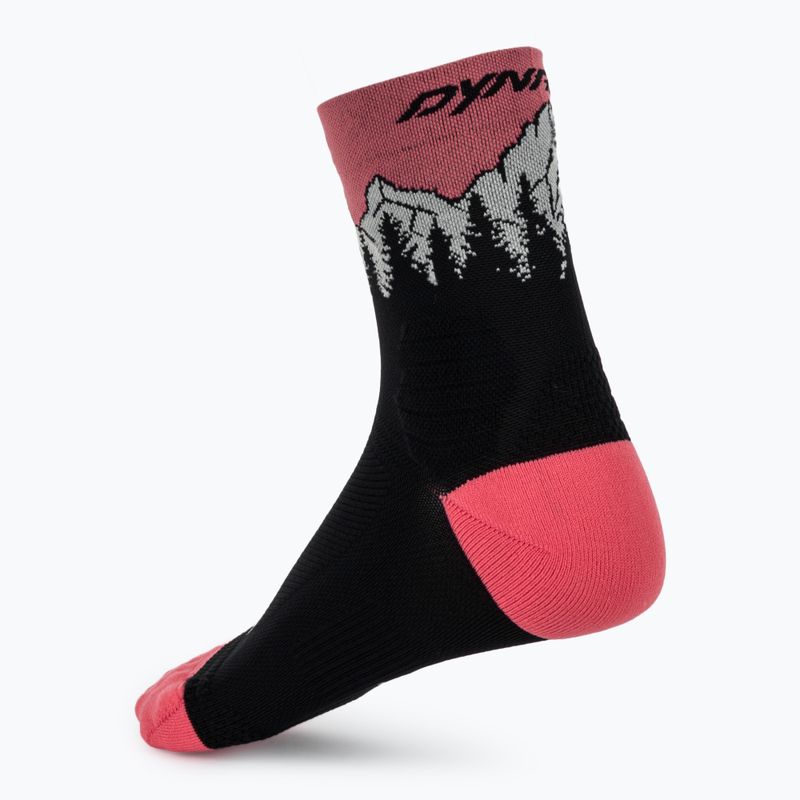 Skisocken DYNAFIT Traverse Mid black out ultra coral/6a10 2