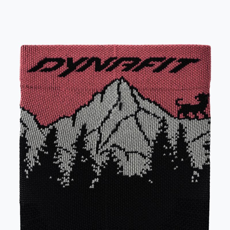 Skisocken DYNAFIT Traverse Mid black out ultra coral/6a10 3