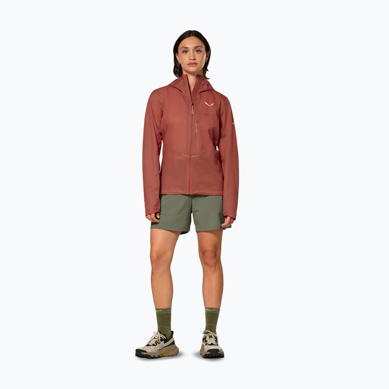 Damen-Regenjacke Salewa Pedroc 2 PTX 2.5 Light etruscan red 2