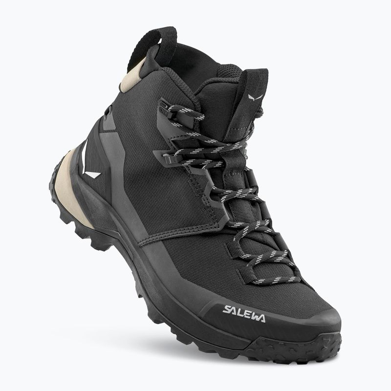 Damen-Trekkingstiefel Salewa Puez 2 Mid Ptx schwarz/schwarz 3