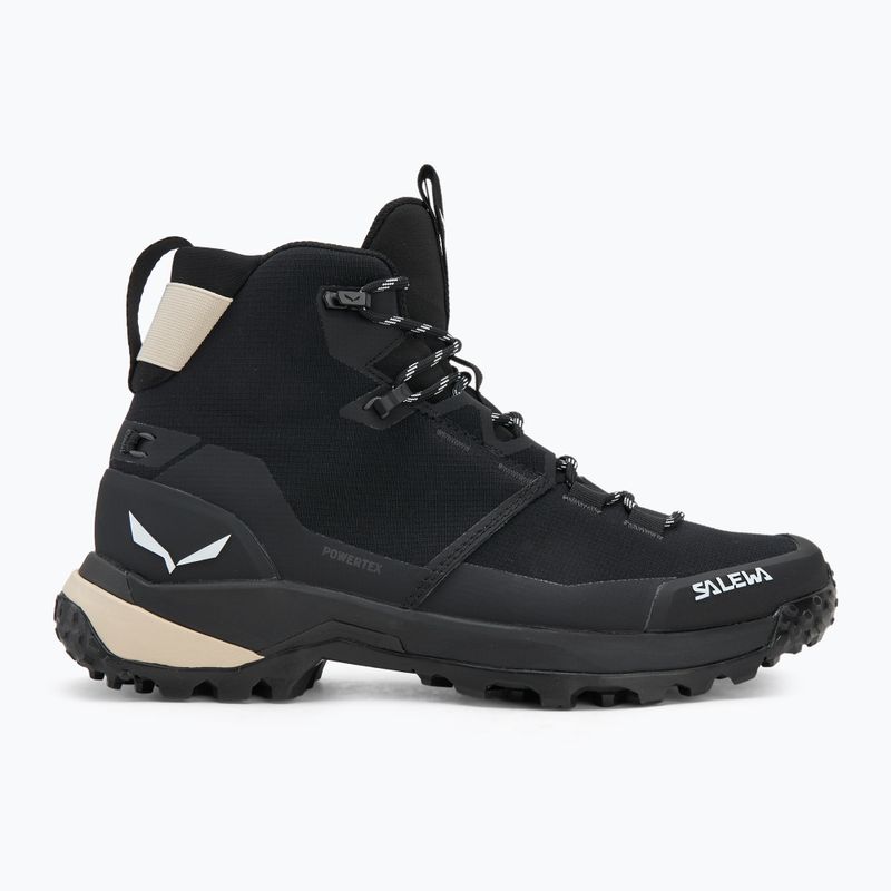 Damen-Trekkingstiefel Salewa Puez 2 Mid Ptx schwarz/schwarz 2