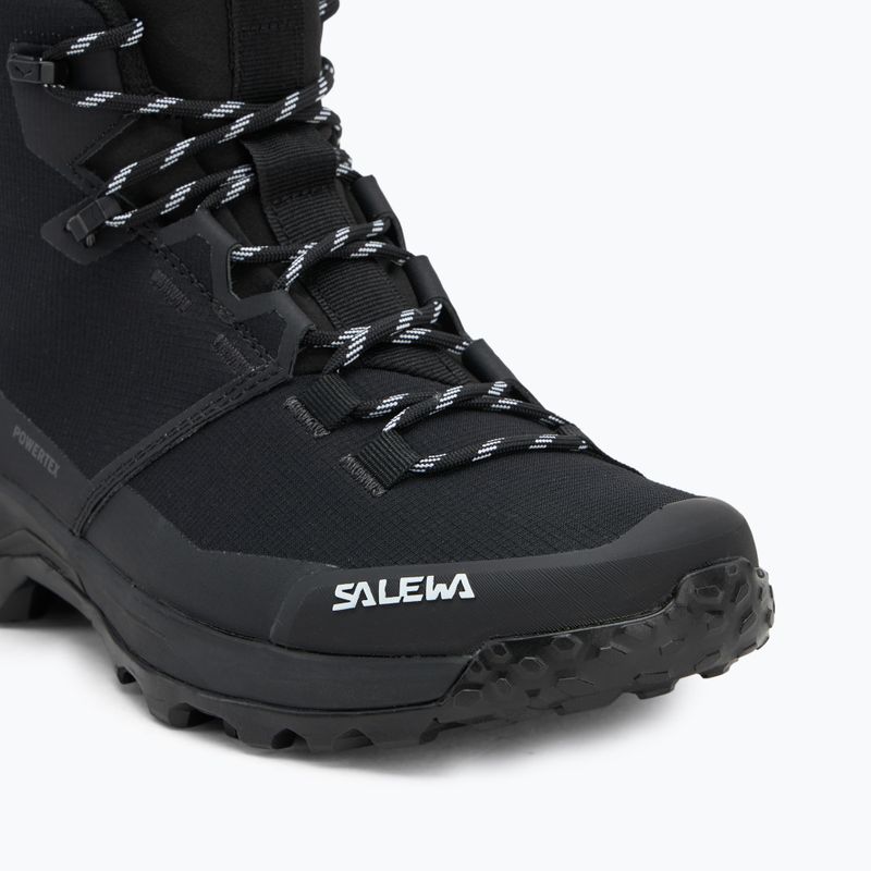 Damen-Trekkingstiefel Salewa Puez 2 Mid Ptx schwarz/schwarz 7