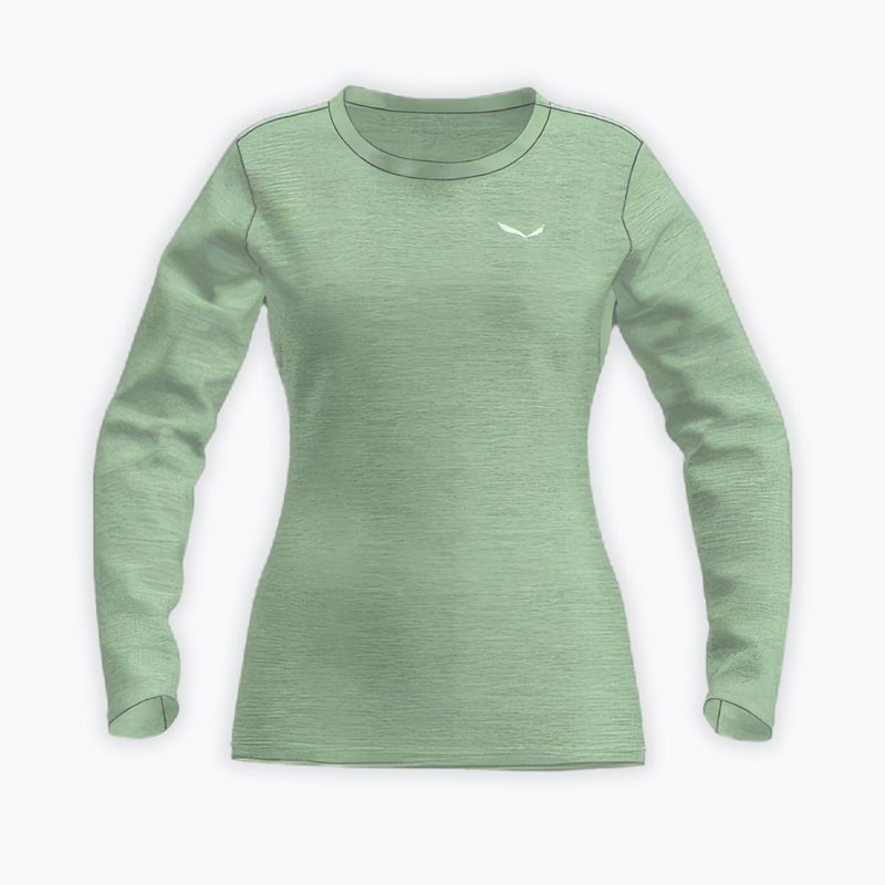 Damen-Trekking-Longsleeve Salewa Puez Melange Dry pastel green melange