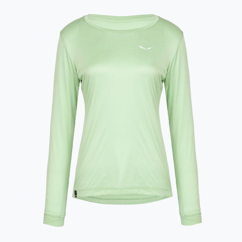 Damen-Trekking-Longsleeve Salewa Puez Melange Dry pastel green melange