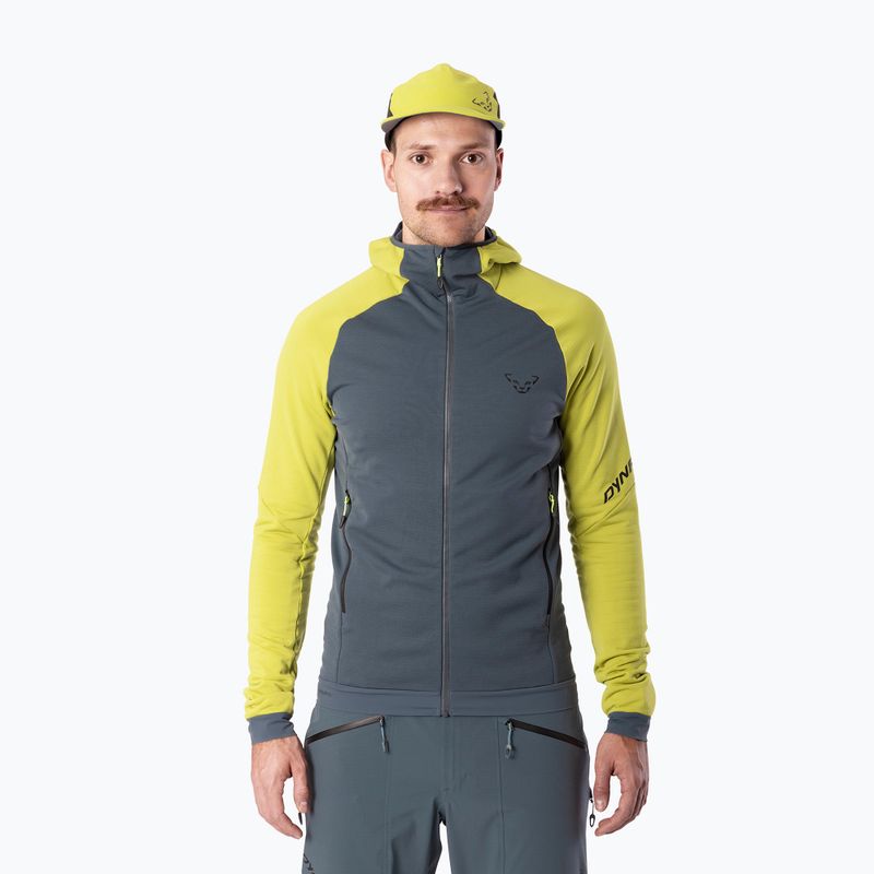 Herren Skitouren-Pullover DYNAFIT Radical Polartec Kapuze golden lime/0720