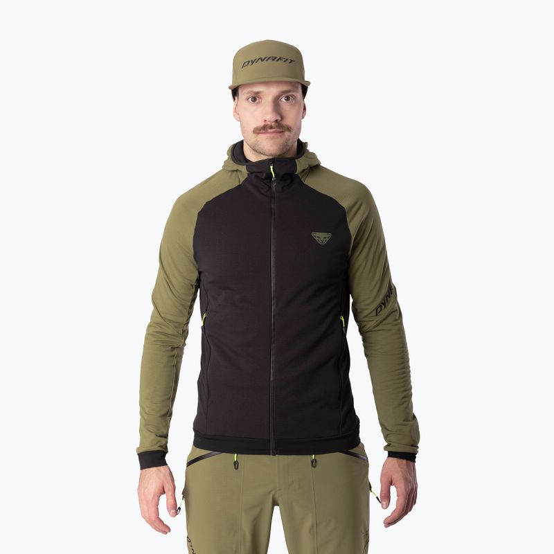 Herren Skitouren-Pullover DYNAFIT Radical Polartec Kapuze militärgrün/0910