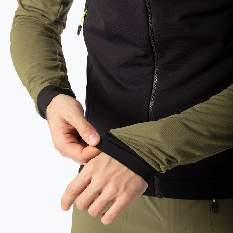 Herren Skitouren-Pullover DYNAFIT Radical Polartec Kapuze militärgrün/0910 3