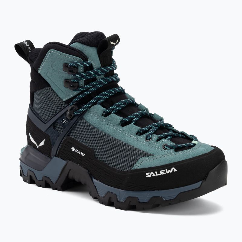 Damen-Hochgebirgsschuhe Salewa MTN Trainer 3 Tech Mid GTX willow/orion blue
