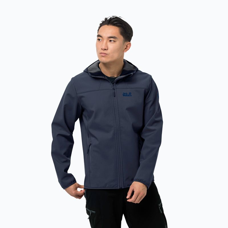 Jack Wolfskin Herren Softshell Jacke Northern Point navy blau 1304001_1033