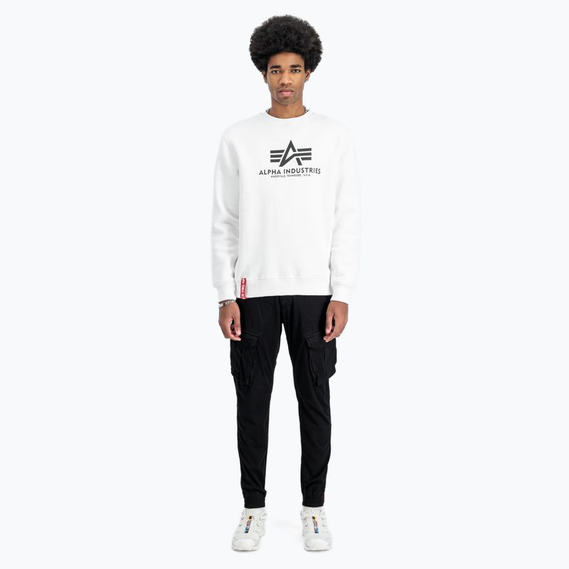 Herren Alpha Industries Basic weißes Sweatshirt 2