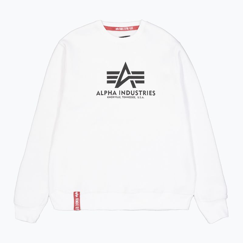 Herren Alpha Industries Basic weißes Sweatshirt 7