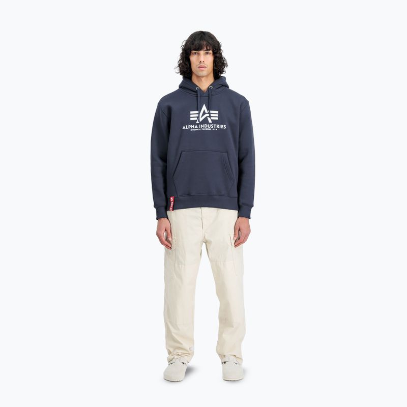 Herren Alpha Industries Basic navy Sweatshirt 2