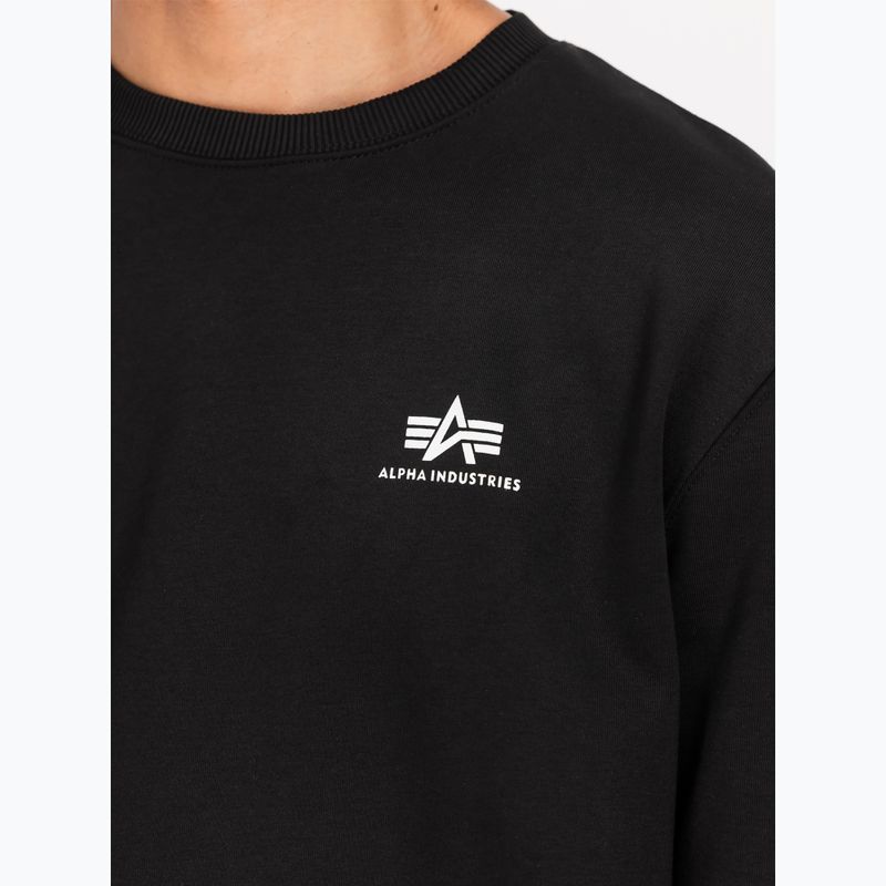 Herren Alpha Industries Basic Small Logo Sweatshirt schwarz 5
