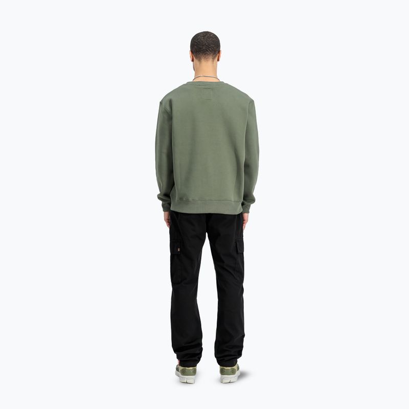 Herren Alpha Industries Basic Small Logo Sweatshirt dunkel oliv 3