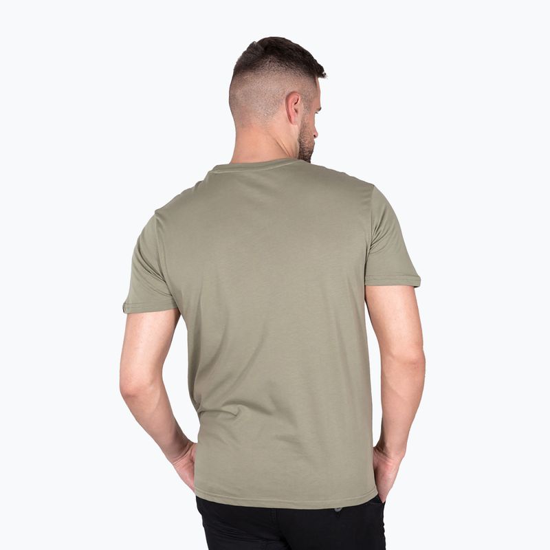 Herren Alpha Industries Basic Kleines Logo oliv T-shirt 3