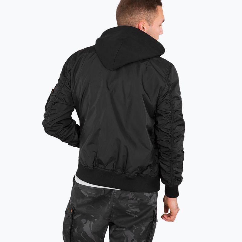 Alpha Industries Herrenjacke MA-1 TT Two Tone Hood schwarz/schwarz 2