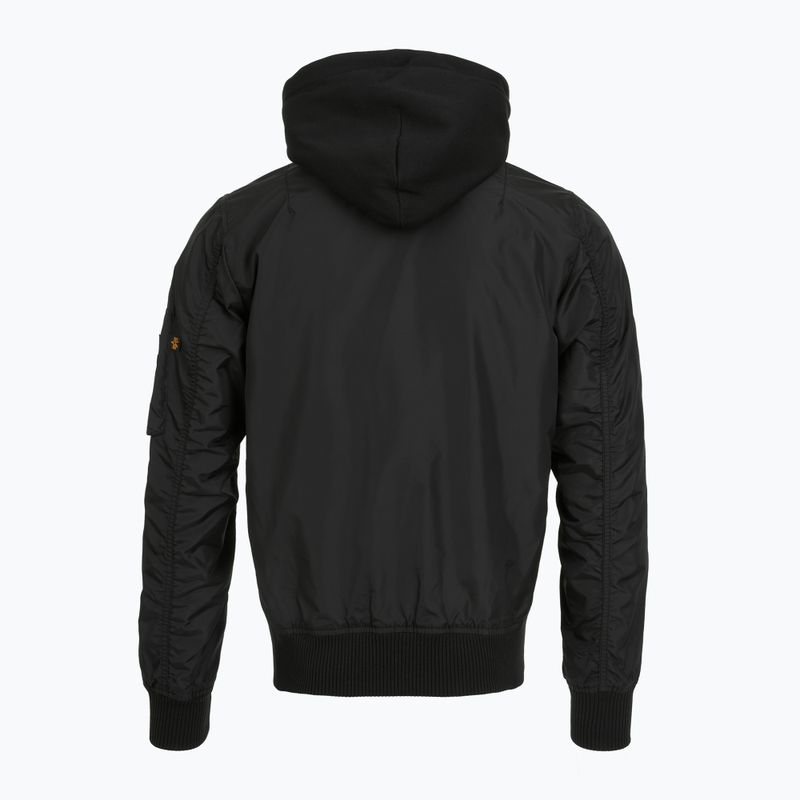 Alpha Industries Herrenjacke MA-1 TT Two Tone Hood schwarz/schwarz 4