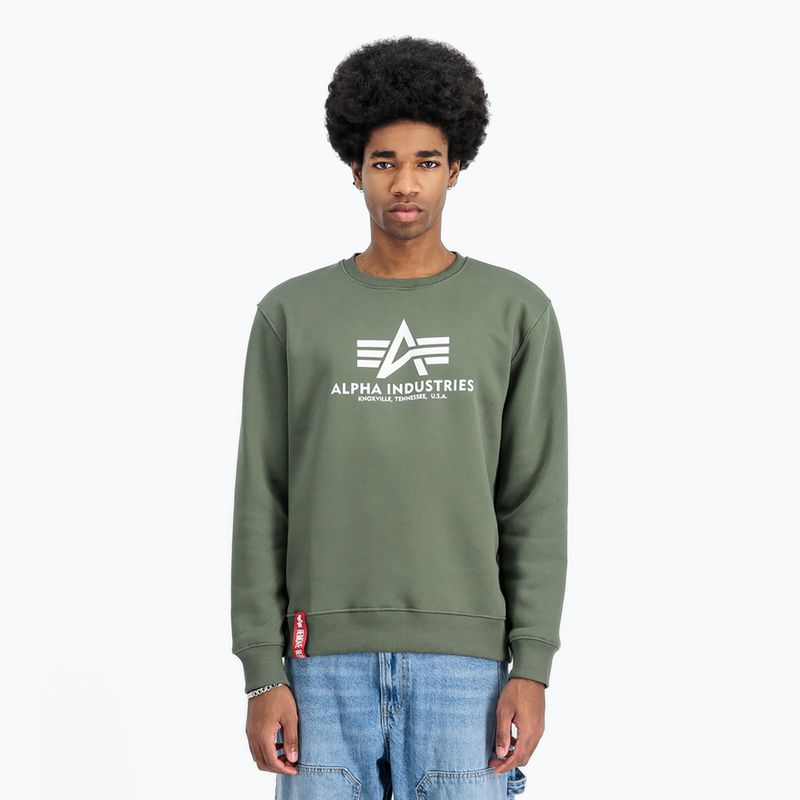 Alpha Industries Herren Basic Sweatshirt dunkel oliv