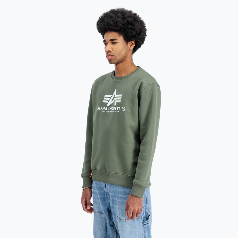 Alpha Industries Herren Basic Sweatshirt dunkel oliv 4