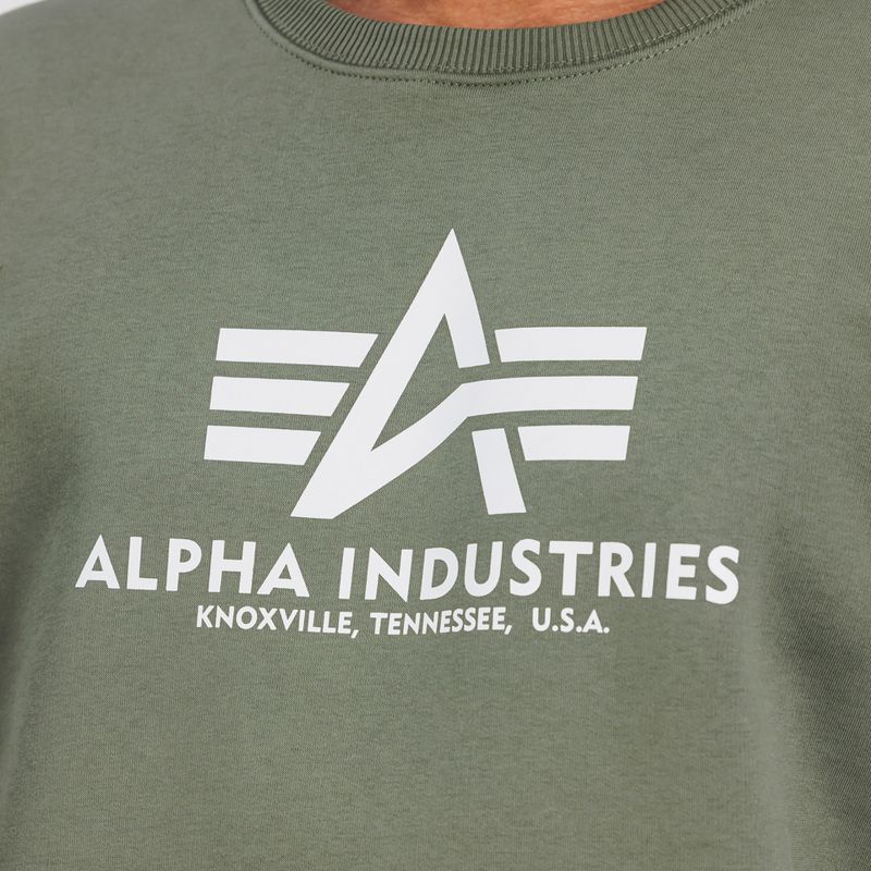 Alpha Industries Herren Basic Sweatshirt dunkel oliv 6