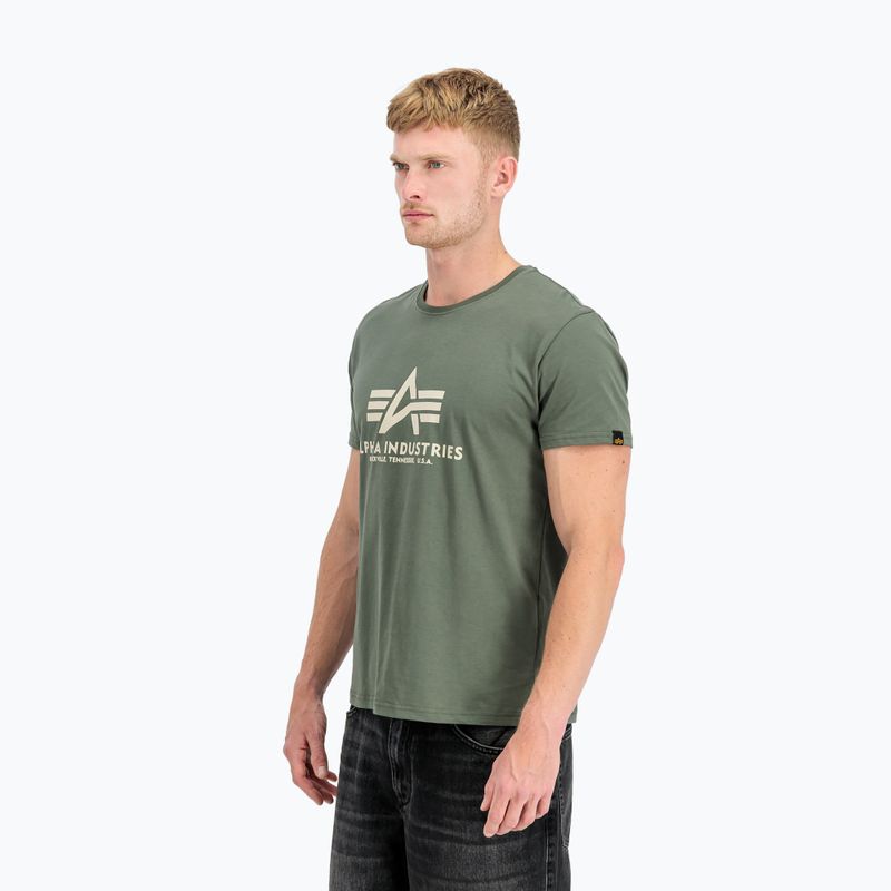 Alpha Industries Herren Poloshirt Basic Vintage grün