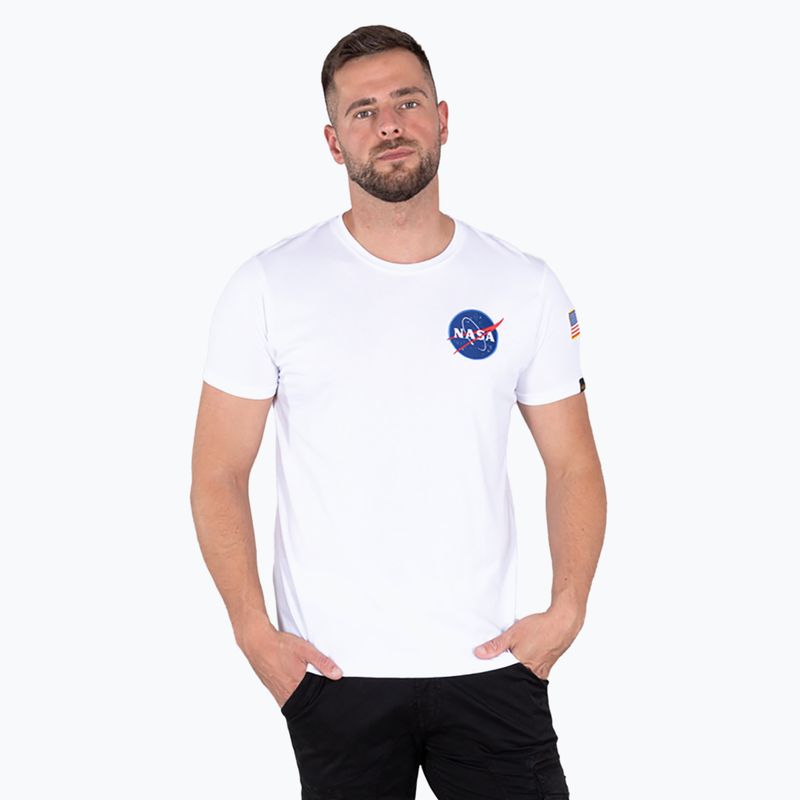 Alpha Industries Herren Space Shuttle T Shirt weiß