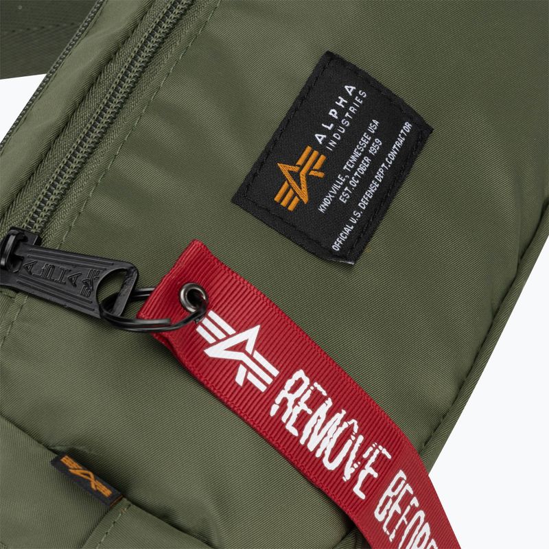Alpha Industries Crew Taille Salbei grün Nierenbeutel 4