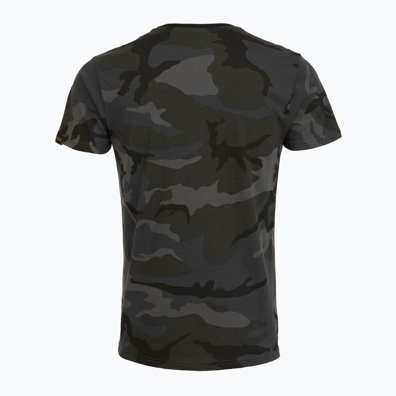 Herren Alpha Industries Basic Camo schwarz camo polo shirt 2