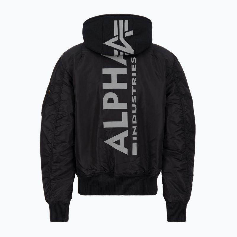 Alpha Industries Herrenjacke MA-1 ZH Back Print schwarz / reflektierend 2