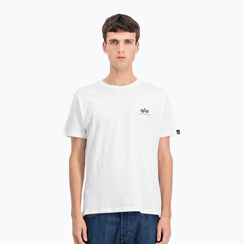 Alpha Industries Herren-T-Shirt Backprint weiß