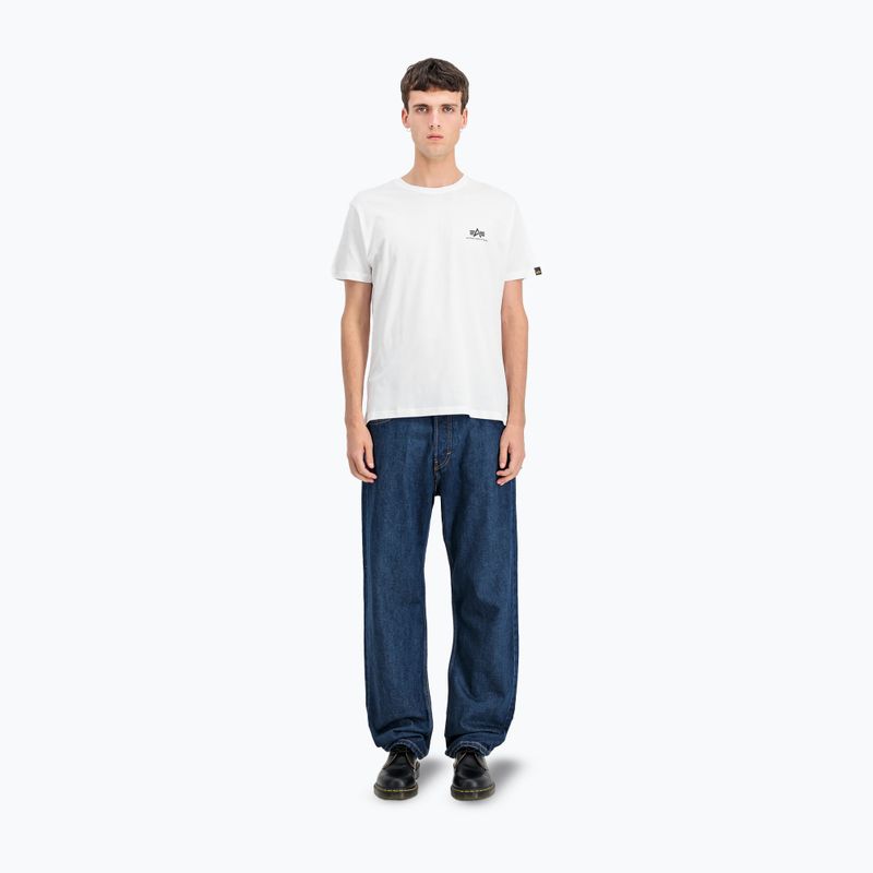 Alpha Industries Herren-T-Shirt Backprint weiß 2