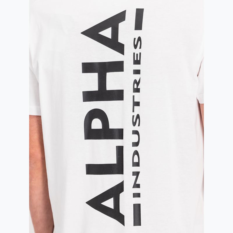 Alpha Industries Herren-T-Shirt Backprint weiß 7