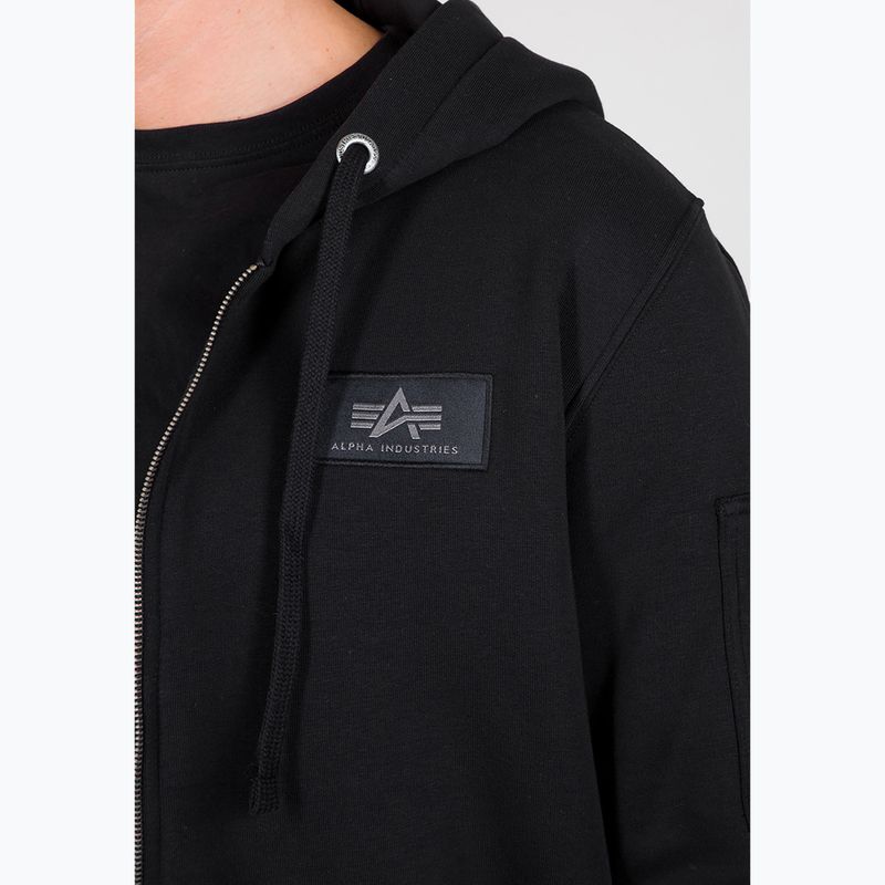 Herren Alpha Industries Back Print Zip Sweatshirt schwarz 4