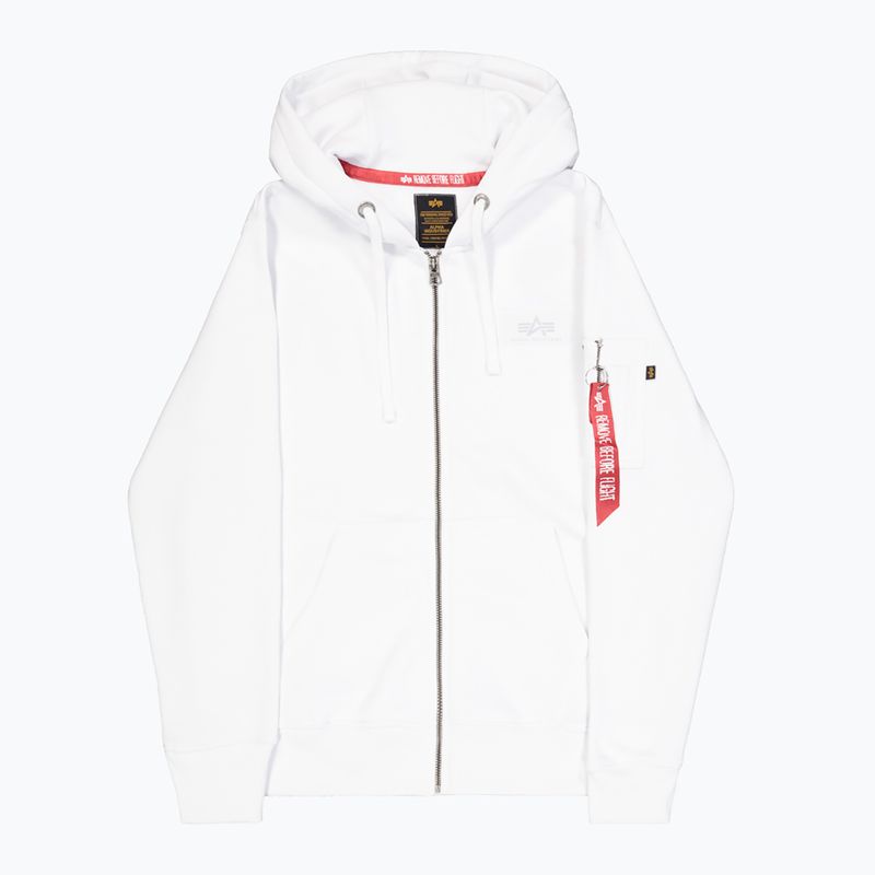Alpha Industries Herren Sweatshirt Back Print Zip weiß 8