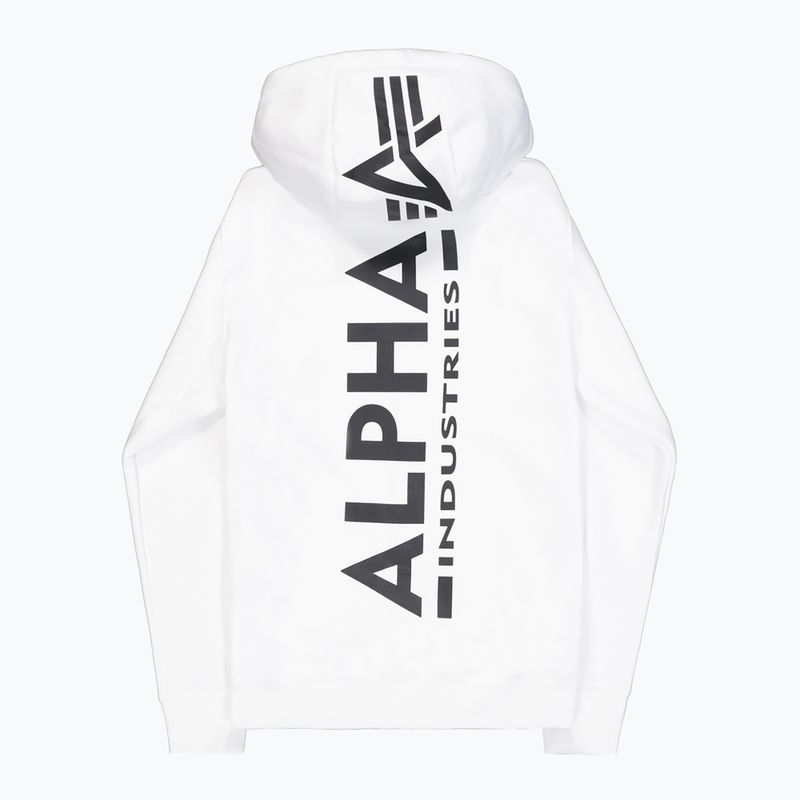 Alpha Industries Herren Sweatshirt Back Print Zip weiß 9