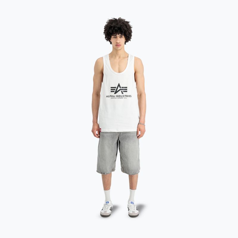 Herren Alpha Industries Basic Tank Body Building T-Shirt weiß 2