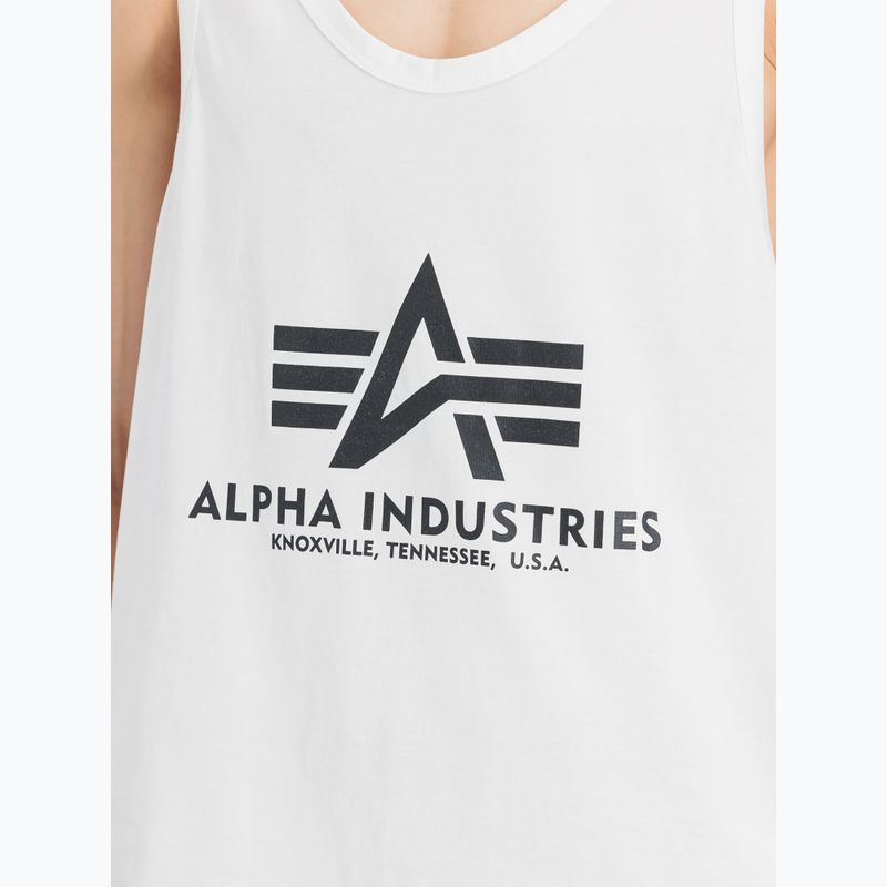 Herren Alpha Industries Basic Tank Body Building T-Shirt weiß 5